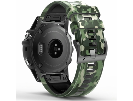Correa de Silicona 26mm liberación rápida para Garmin Fenix Enduro/Tactix Delta/Tactix 7 Pro - camuflaje verde