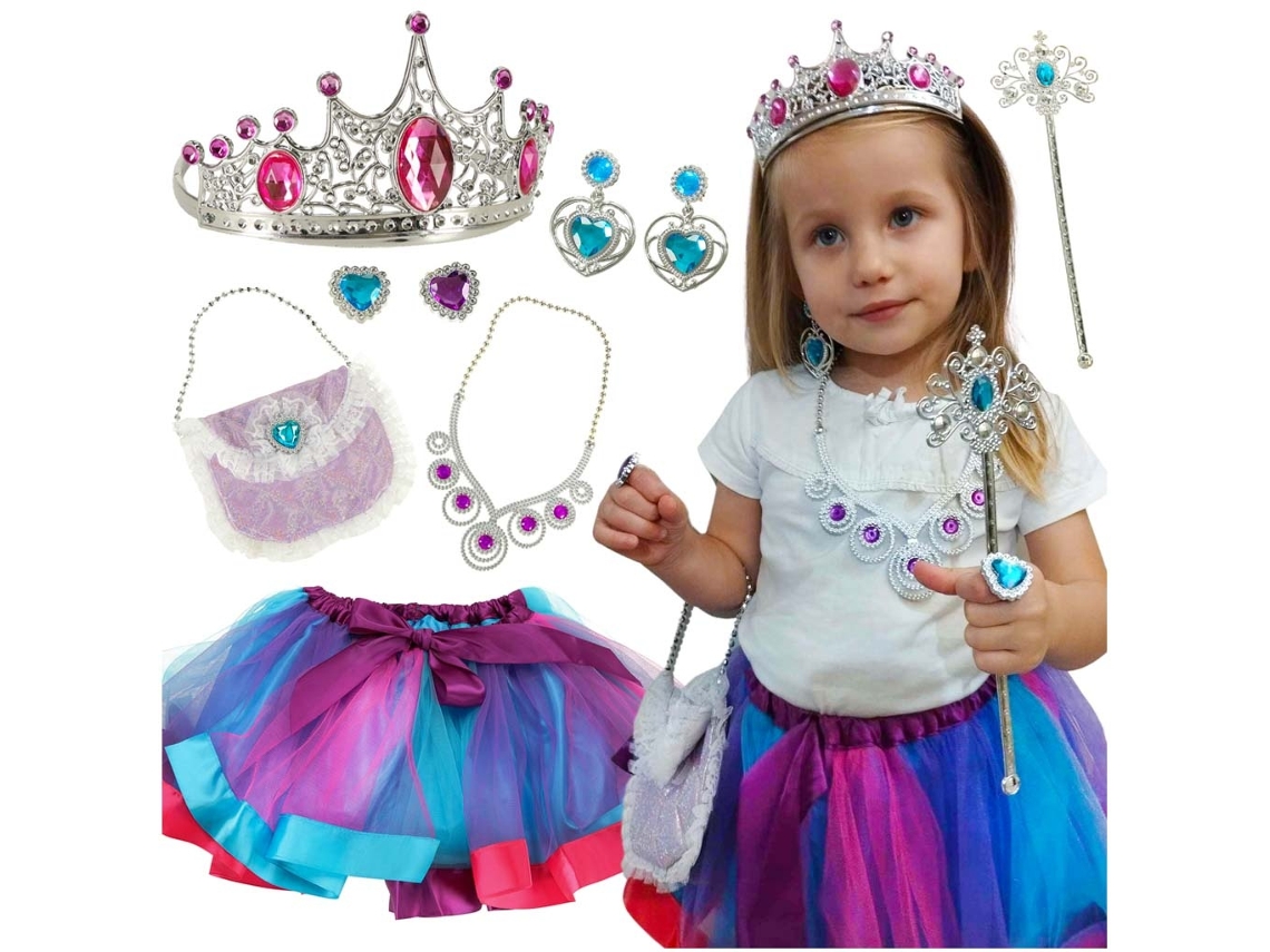 Disfraz de Princesa Reina con Bolso y Corona 9 Artículos Pricenet