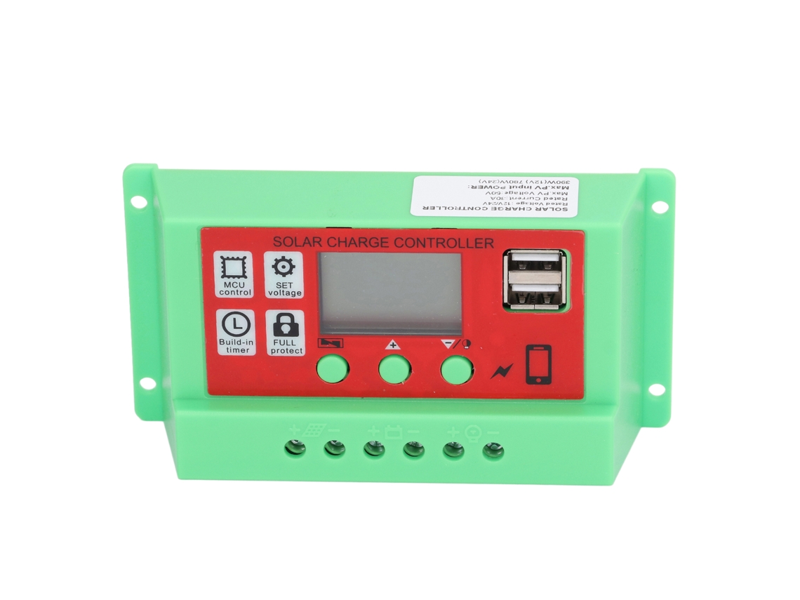 2026dz-regulador De Carga Solar Pwm Con Lcd Para Hogar Inteligente 12v 24v 30a