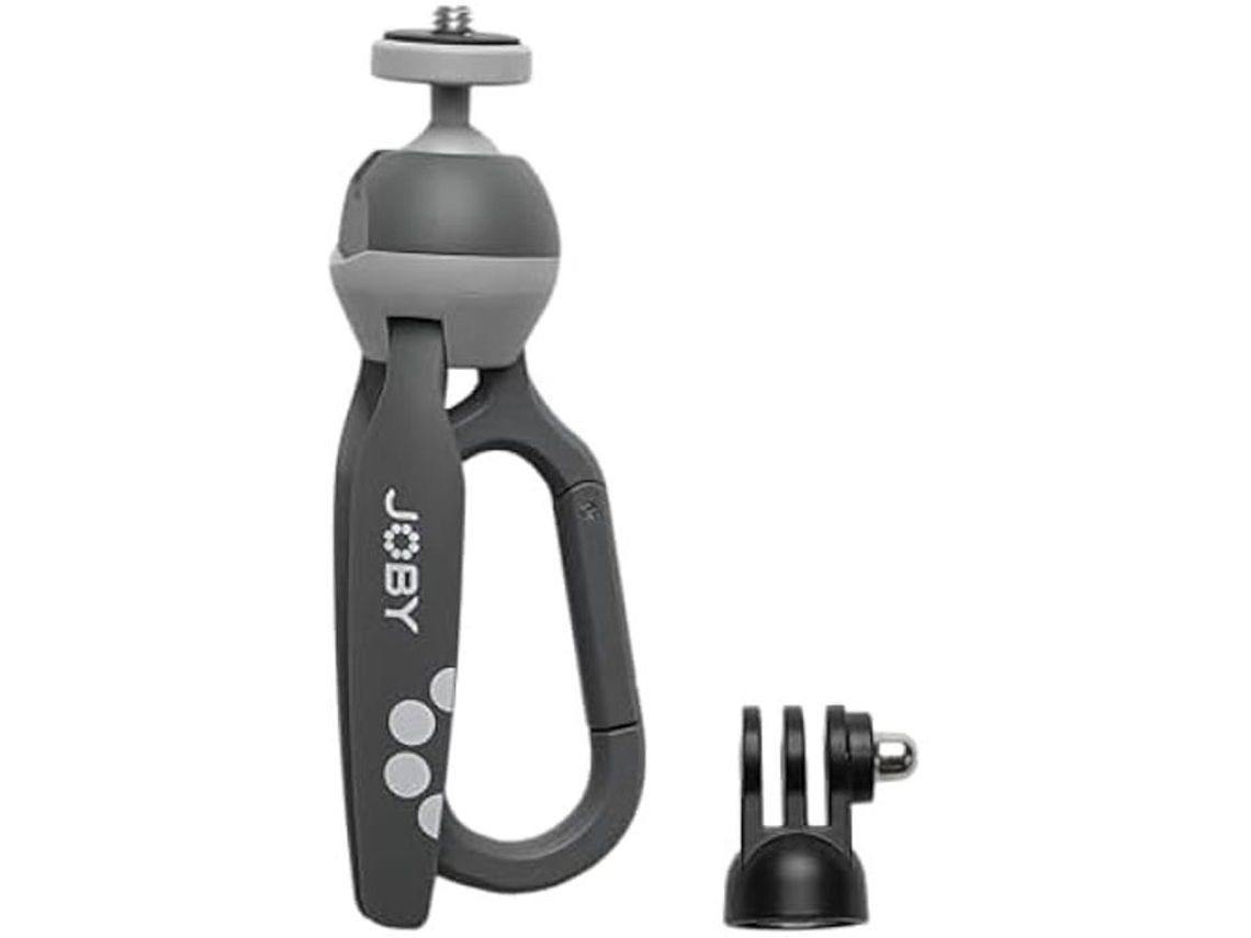 Mini trípode Joby Handypod compatible con GoPro con mosquetón integrado y patas plegables.