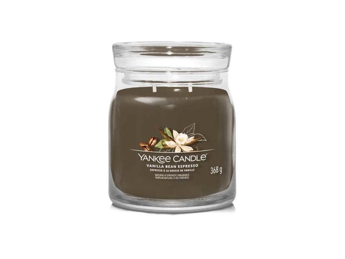 Vela perfumada Yankee Candle Espresso Vanilla, cera de soja, 368 g, duración de combustión de 35 a 50 horas