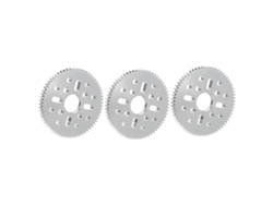 Engranaje Recto De Aluminio, Módulo 0.8, 4 Orificios Largos, 12 Dientes Redondos, Orificio Central De 14 Mm, 4 Mm De Espesor, 3 Piezas.