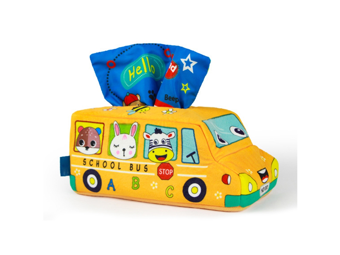 Mali brinquedo de Caixa de Papel Higiênico Pelúcia Sensorial para Bebê com Aprendizagem e Exercícios Motor
