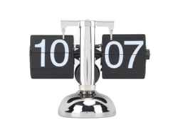 2026-reloj De Volteo Retro De Mesa Con Números Grandes De Acero Inoxidable 304 Batería Para Hogar Oficina 24 Horas Negro