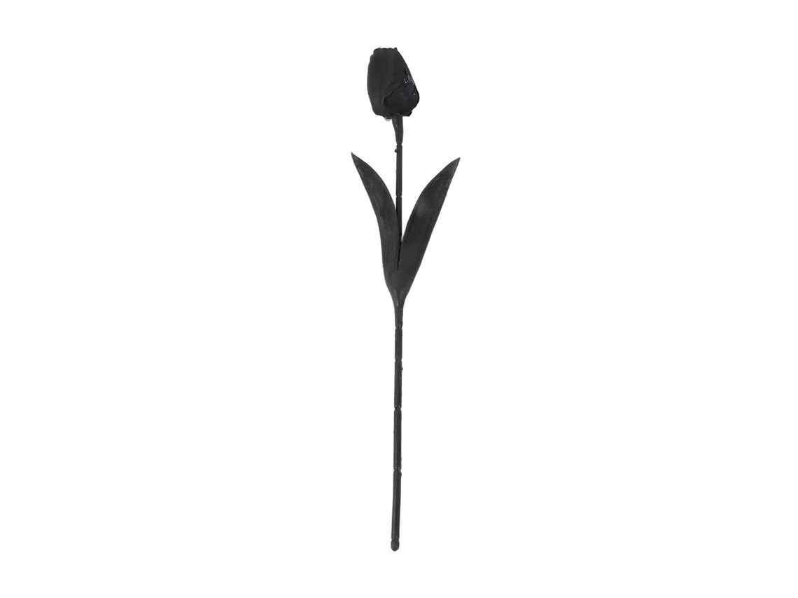 Tulipanes Artificiales De Seda Negra Con Alambre De Hierro Para Bodas Y Decoración Del Hogar, 33 Cm (13 Pulgadas)