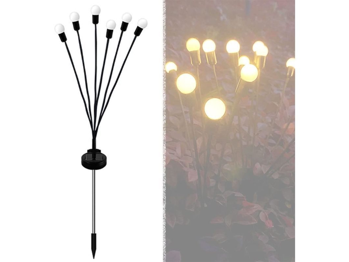 Luces Solares Con Forma De Luciérnaga Para Uso Exterior, Luces De Jardín Con Efecto De Movimiento Para La Decoración Del Patio (luz Cálida).