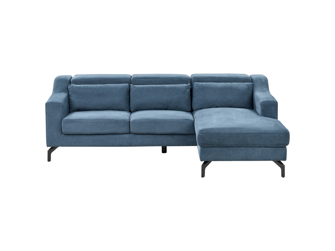Sofá Glosli (Azul - Poliéster -157x220x94 cm)