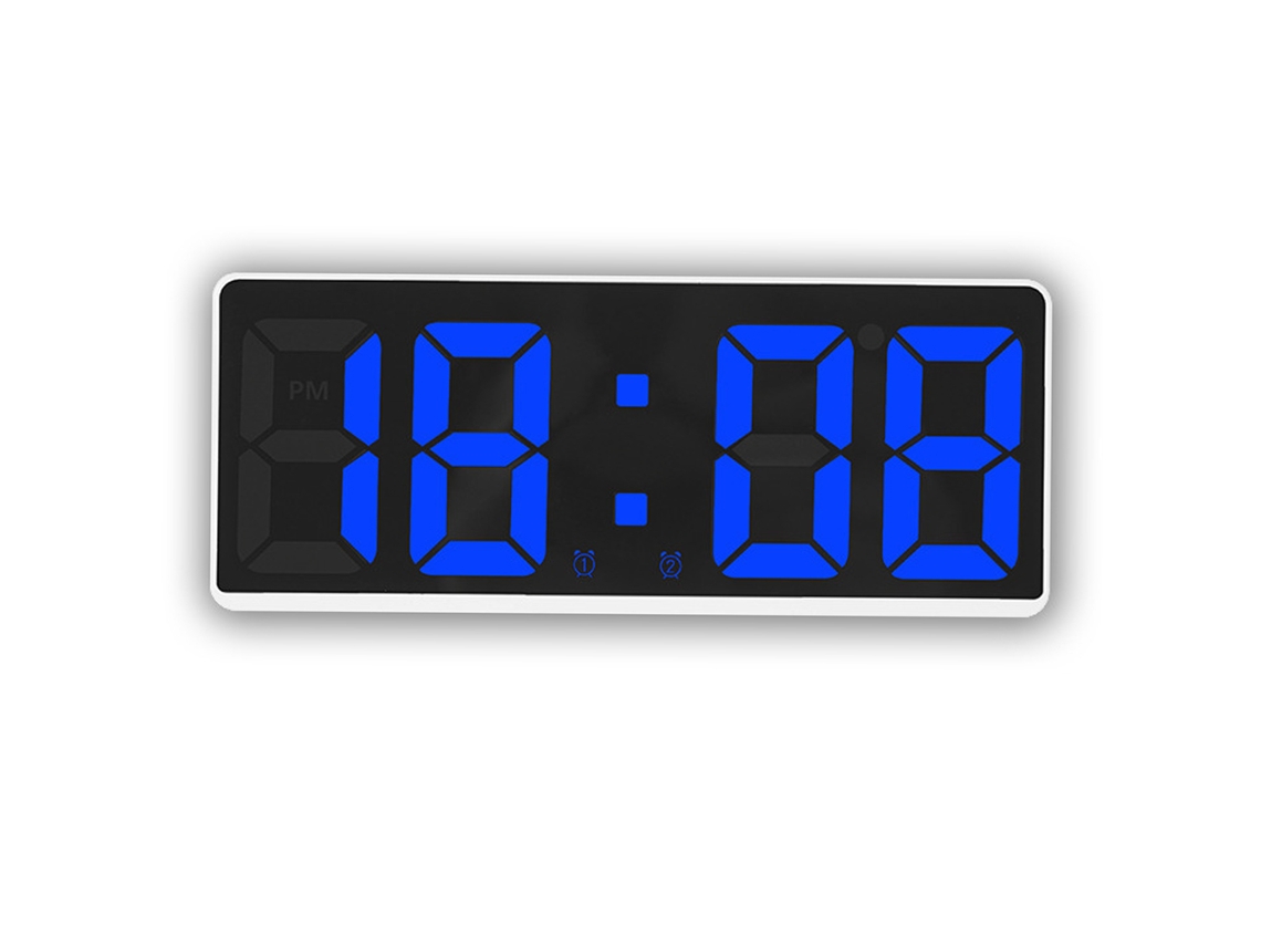 Reloj despertador digital para dormitorio, temperatura, brillo ajustable, control por voz RNEMITERY