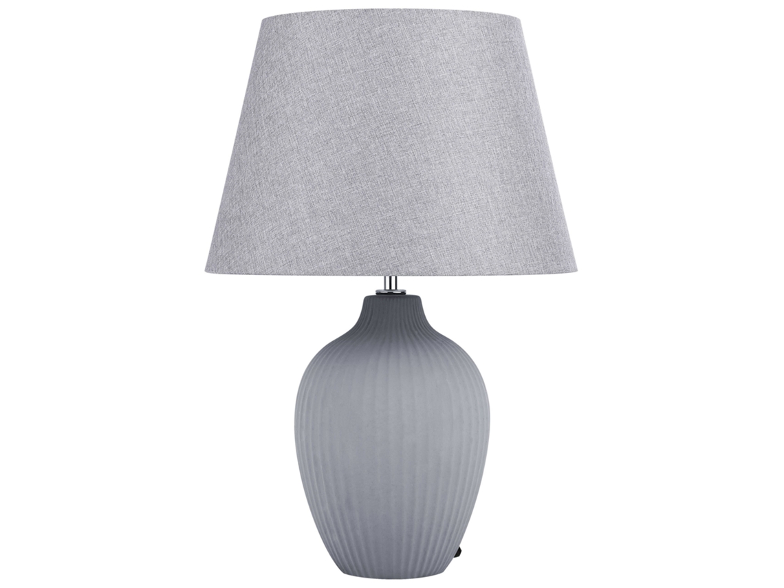 Lámpara de mesa BELIANI Fergus de Cerámica Gris 33x33x52