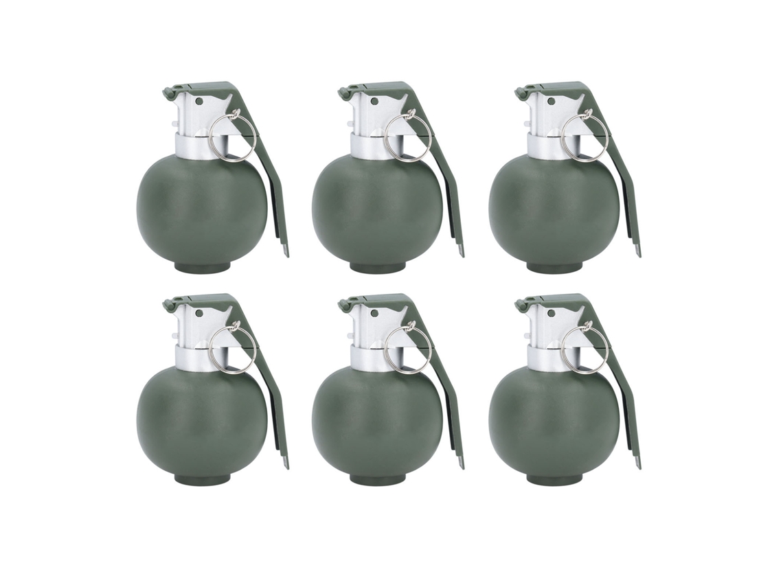 Dan26-6pcs Granada De Juguete Para Niños Con Efectos De Sonido Y Luz Realistas Props De Rol Granada Falsa Verde