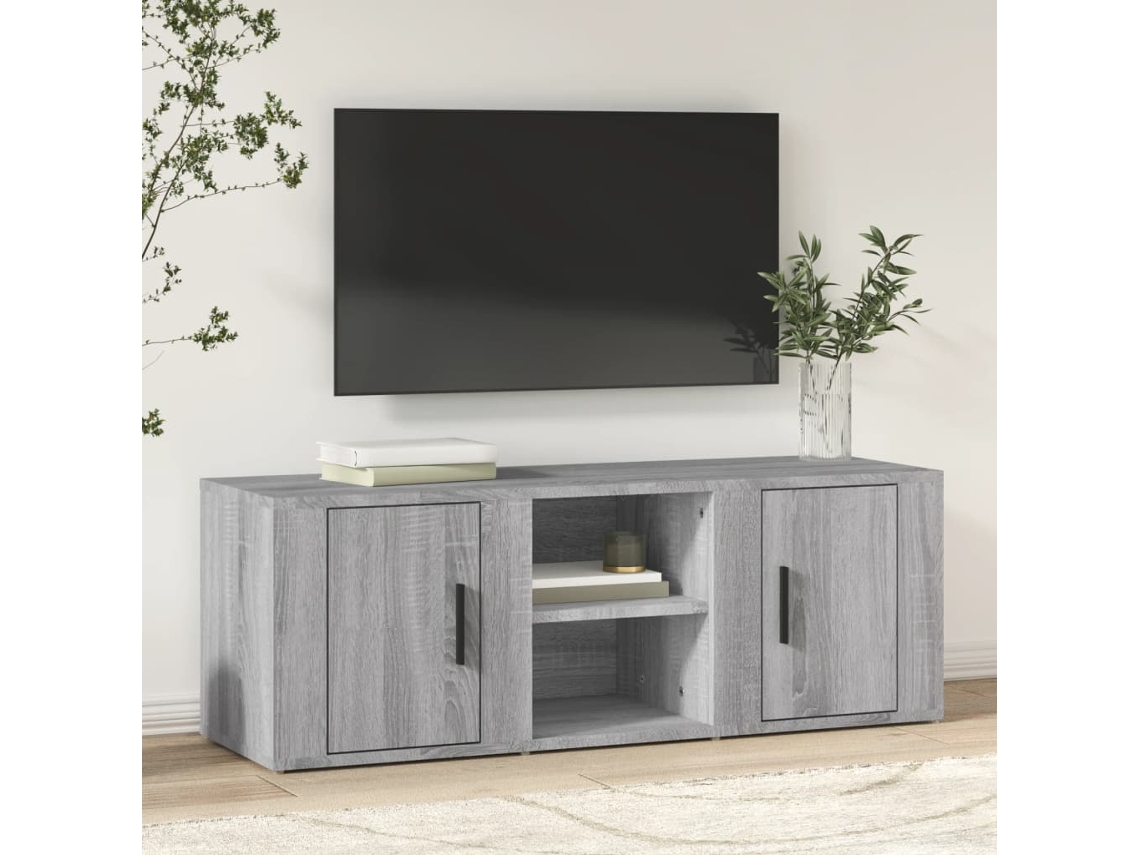 Estantería/Mueble de TV 100X31,5X35 Cm Derivados de Madera Gris Sonoma