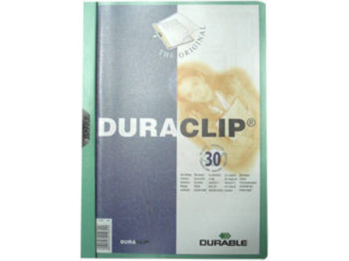Carpeta DURABLE Duraclip 30 Verde (A4 - PVC)