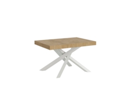Mesa Extensible Volantis 130/234x90 Cm Roble Natural Patas Blancas Itamoby