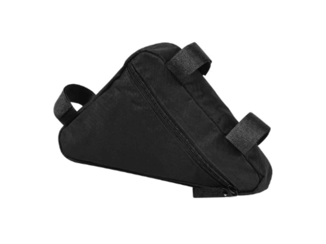 Bolsa para cuadro de bicicleta, impermeable, de tela Oxford, con bolsillo con cremallera y bolsa triangular frontal para almacenamiento de iones de litio.