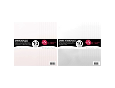 20 papeles de calco y transparencias para gofrar - 200g/m2, A: 30,5 cm