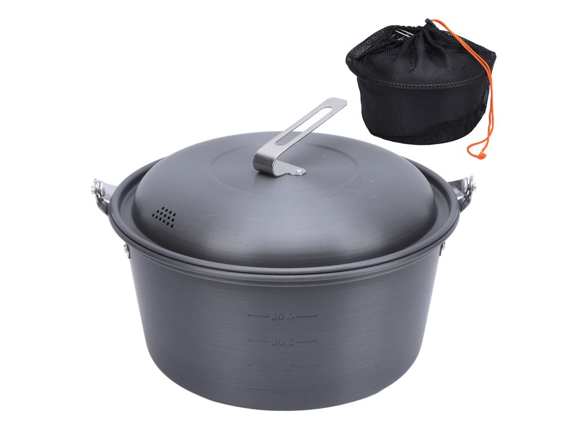 Juego De Ollas Portátiles De Gran Capacidad De 5 Litros Para Camping, Ideales Para Picnics, Cocinar Al Vapor Y Hacer Barbacoas.