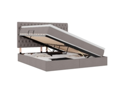 Maison Exclusive - Cama Con Almacenamiento Y Colchón Taupé 180 X 200 Cm Poliéster