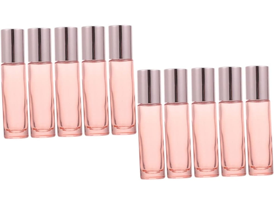 Frascos Roll-on Vacíos De 5 Ml En Vidrio Y Acero Inoxidable, Ligeros Y Fáciles De Transportar, Paquete De 10