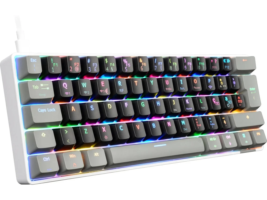 Mini Teclado Tri-Mode N'Play Conquer 4.0 (Mecânico - Blanco)