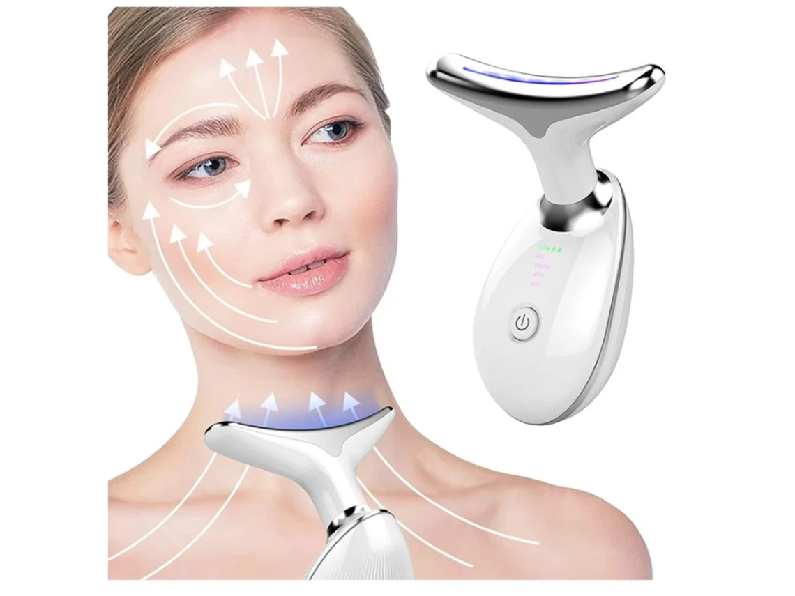 Dispositivo tensor de arrugas facial y de cuello Yizhood Es 1022, color blanco