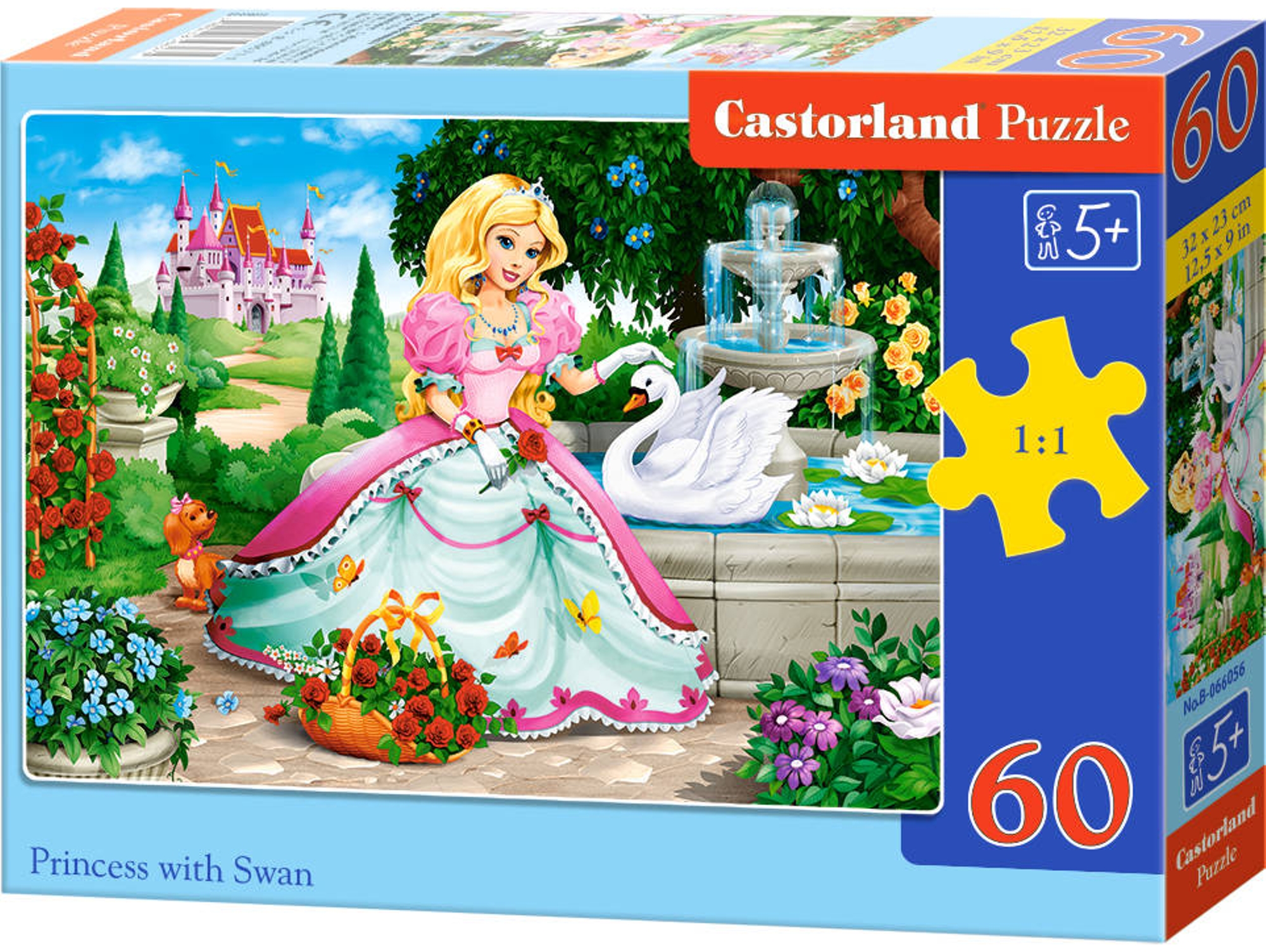 Puzzle CASTORLAND Princess with Swan (60 Piezas)