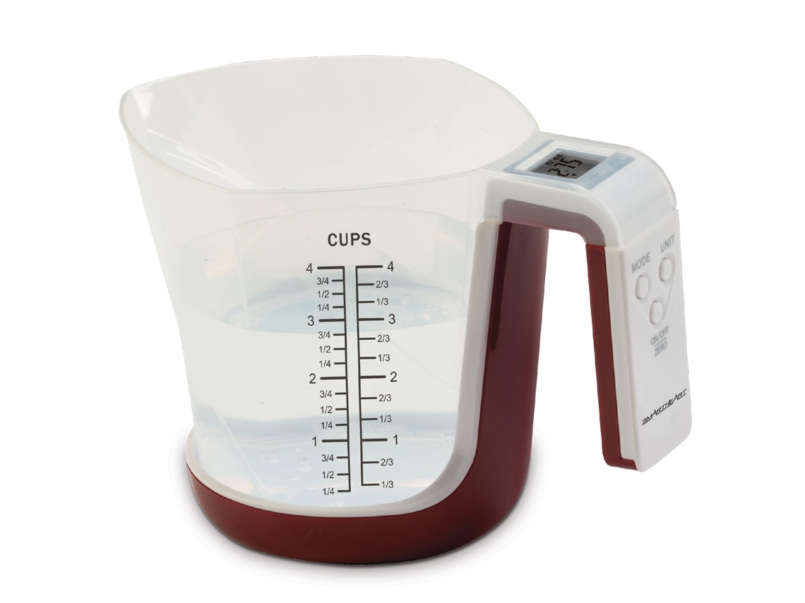 Báscula de cocina digital con taza medidora: mide gramos, libras, onzas y tazas. Medidas precisas en taza o plataforma. Csyy
