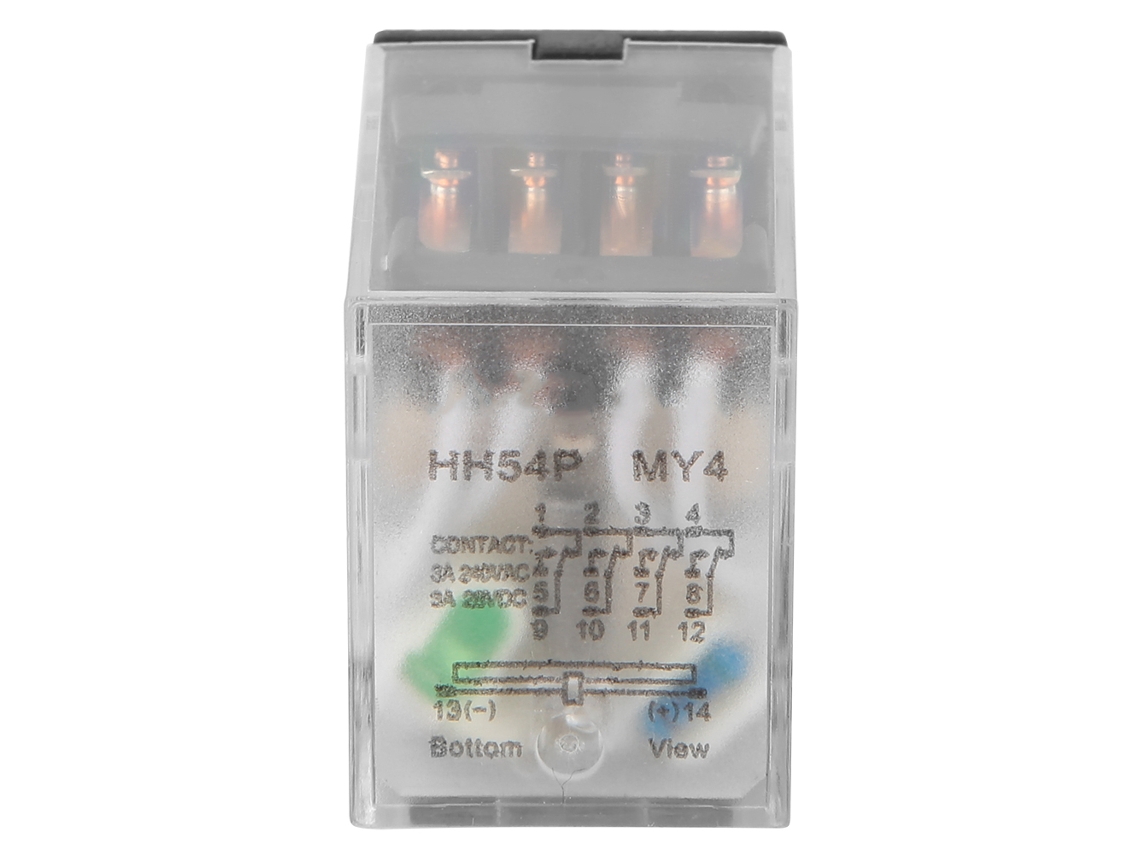Relé Intermedio Electromagnético Hh54p 24vdc 5a 14 Pines Bobina Dpdt