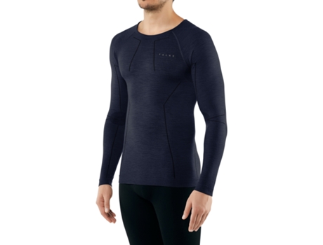 Blusa para Hombre FALKE Wool-Tech Azul para Fitness (M)