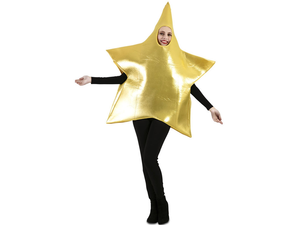 Disfraz Unisex EUROCARNAVALES Estrella de Navidad Dorado (M/L)