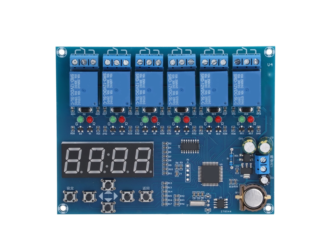 2026-relé De Tiempo 5 Canales Módulo Multicanal Duradero Para Suministros Industriales Ac Dc 12v