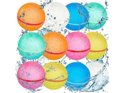2026 12 Globos de agua reutilizables de silicona suave y biodegradables para niños y adultos, regalo de verano