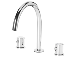 Grifo para lavabo Beliani Pilcomayo de latón plateado 4x21x24