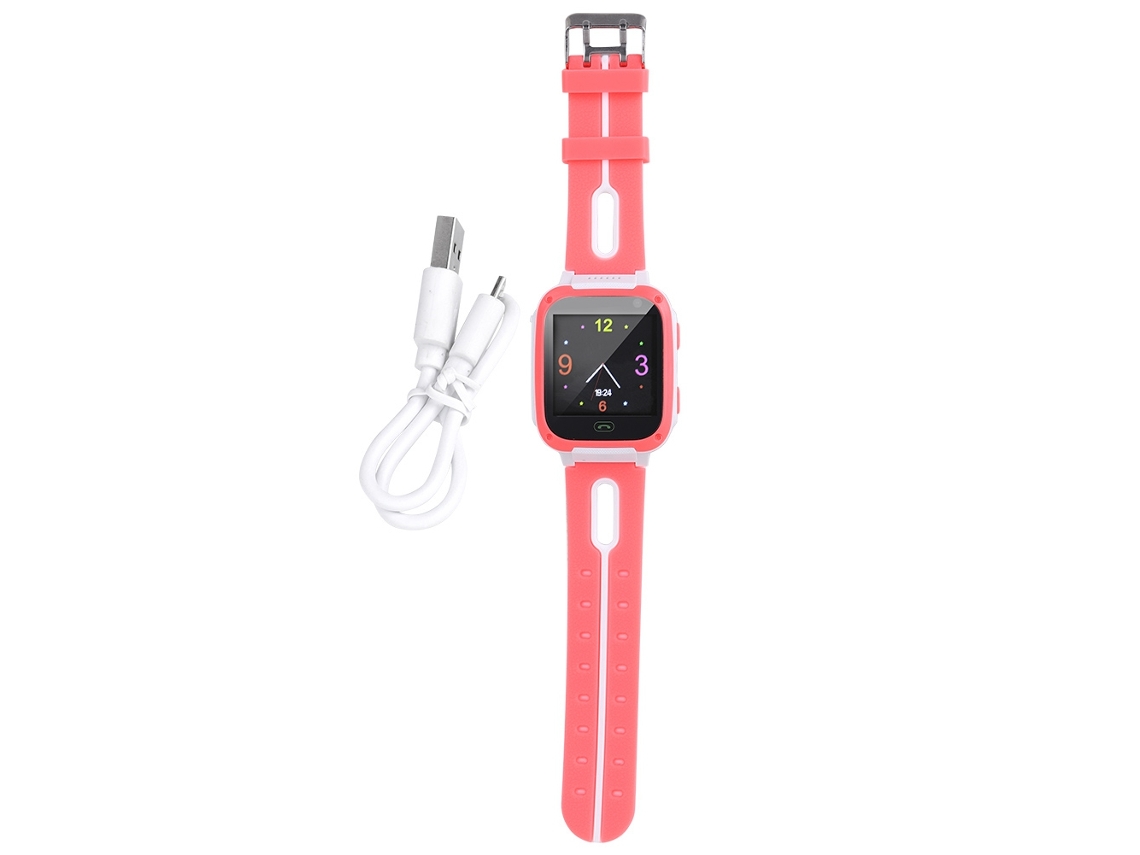 Reloj Inteligente Para Niños Con Juegos De Posicionamiento, Llamada Sos Sim Y Cámara, Color Rosa
