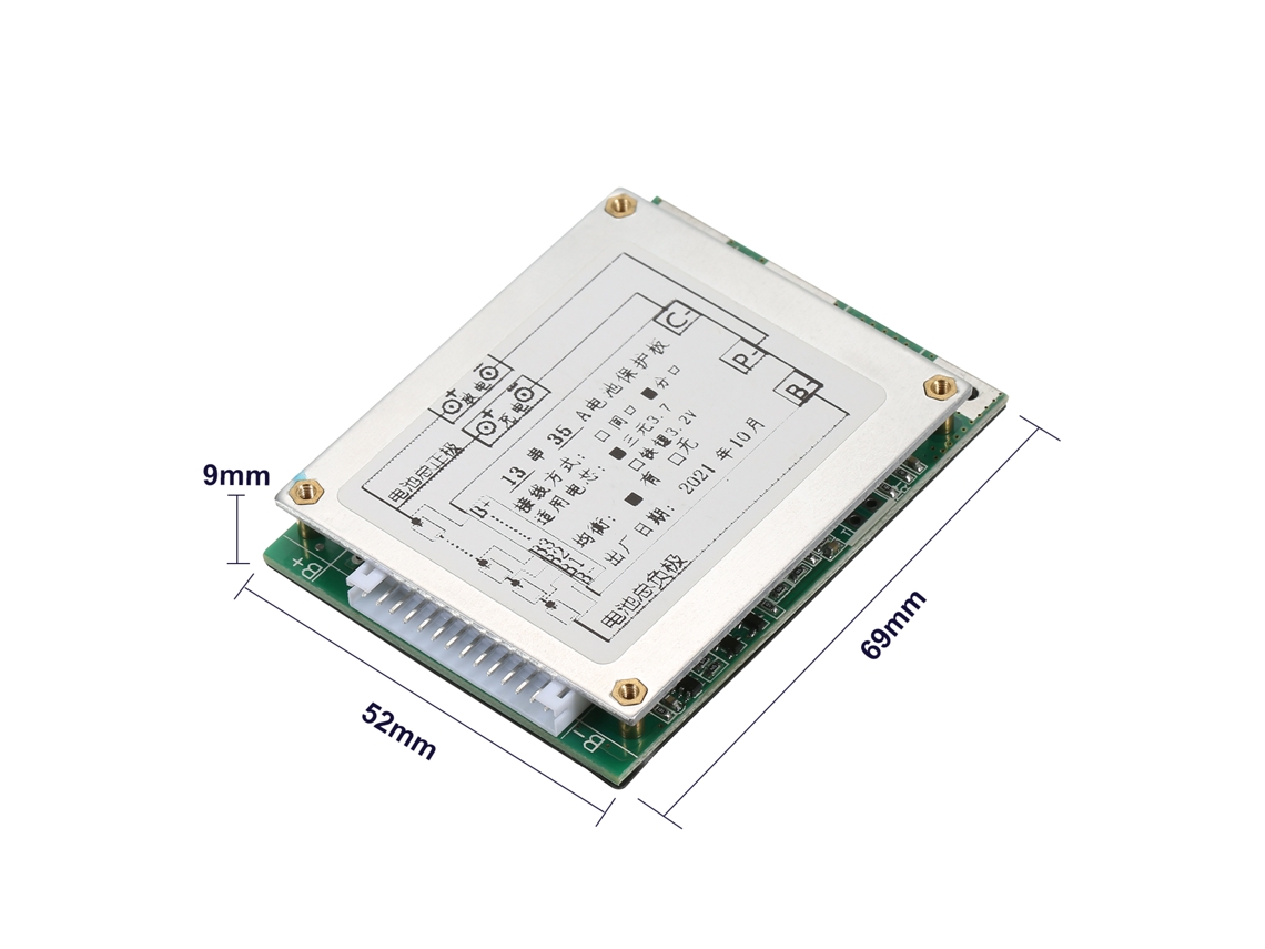 Placa De Protección Bms 13s 35a 48v Para Baterías De Litio Con Función De Balanceo