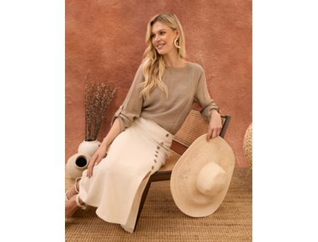 Falda de Mujer BLUE VANILLA Button Front Midi Gris (16)