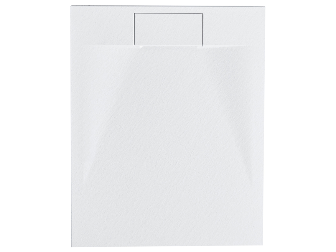 Plato de ducha Beliani Azzurro fabricado en material SMC blanco 100x80x3