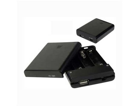 Admite 4 pilas AA con USB e interruptor