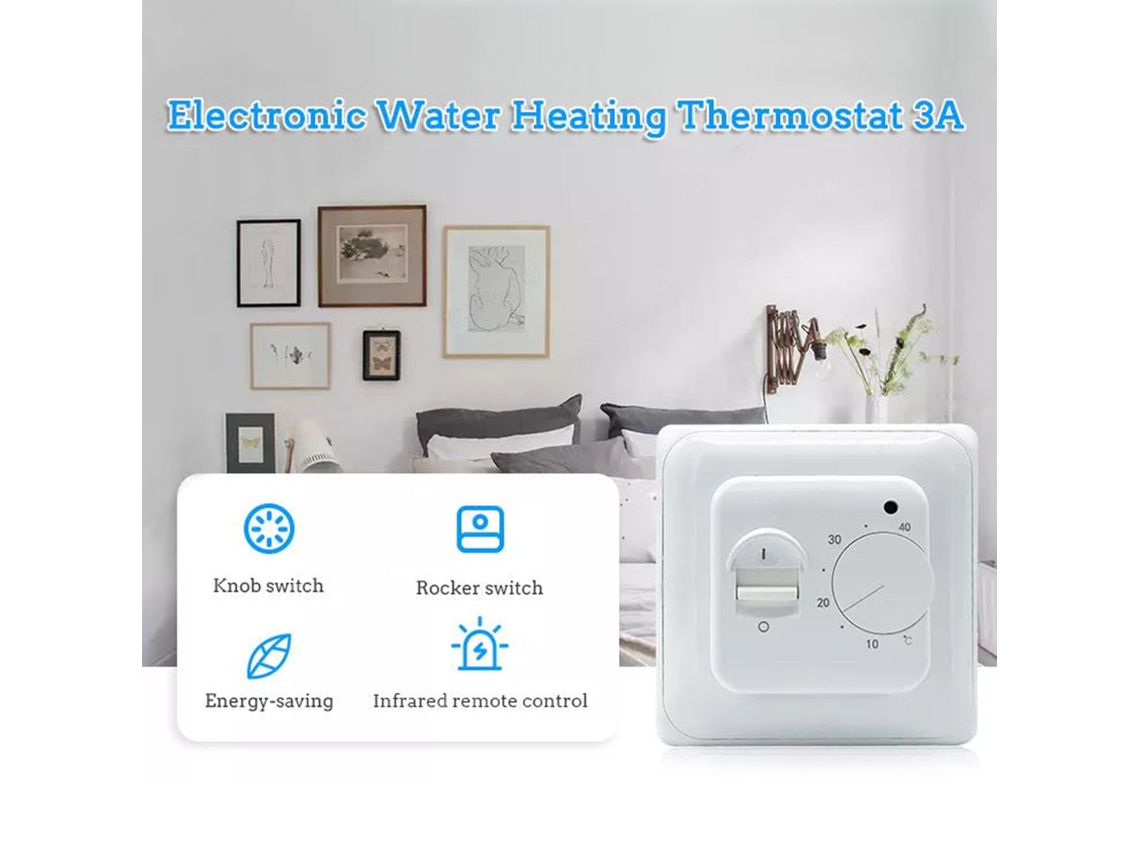Termostato Para Calefacción Por Suelo Radiante 3a Control Inteligente Con Sensor De Temperatura