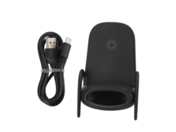 Base De Carga Inalámbrica Con Amplificador Para Teléfonos Móviles Ios, Android Y Samsung - Negra