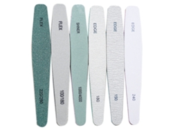 Set de 6 piezas para decoración de uñas, lima de uñas y tiras de pulido