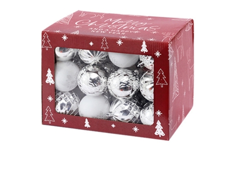 Adorno de Navidad TUSERXLN Adorno Navideño Plata Plástico Blanco