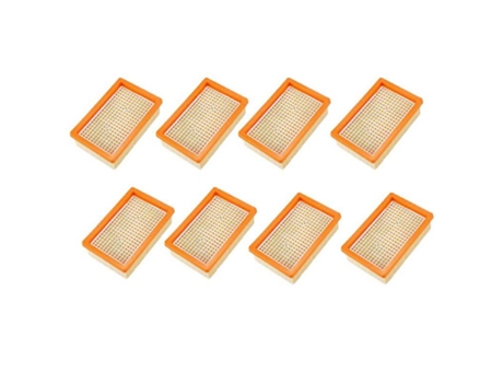 Substituição de filtro de aspirador de pó 8 peças para karcher plissado plano mv4