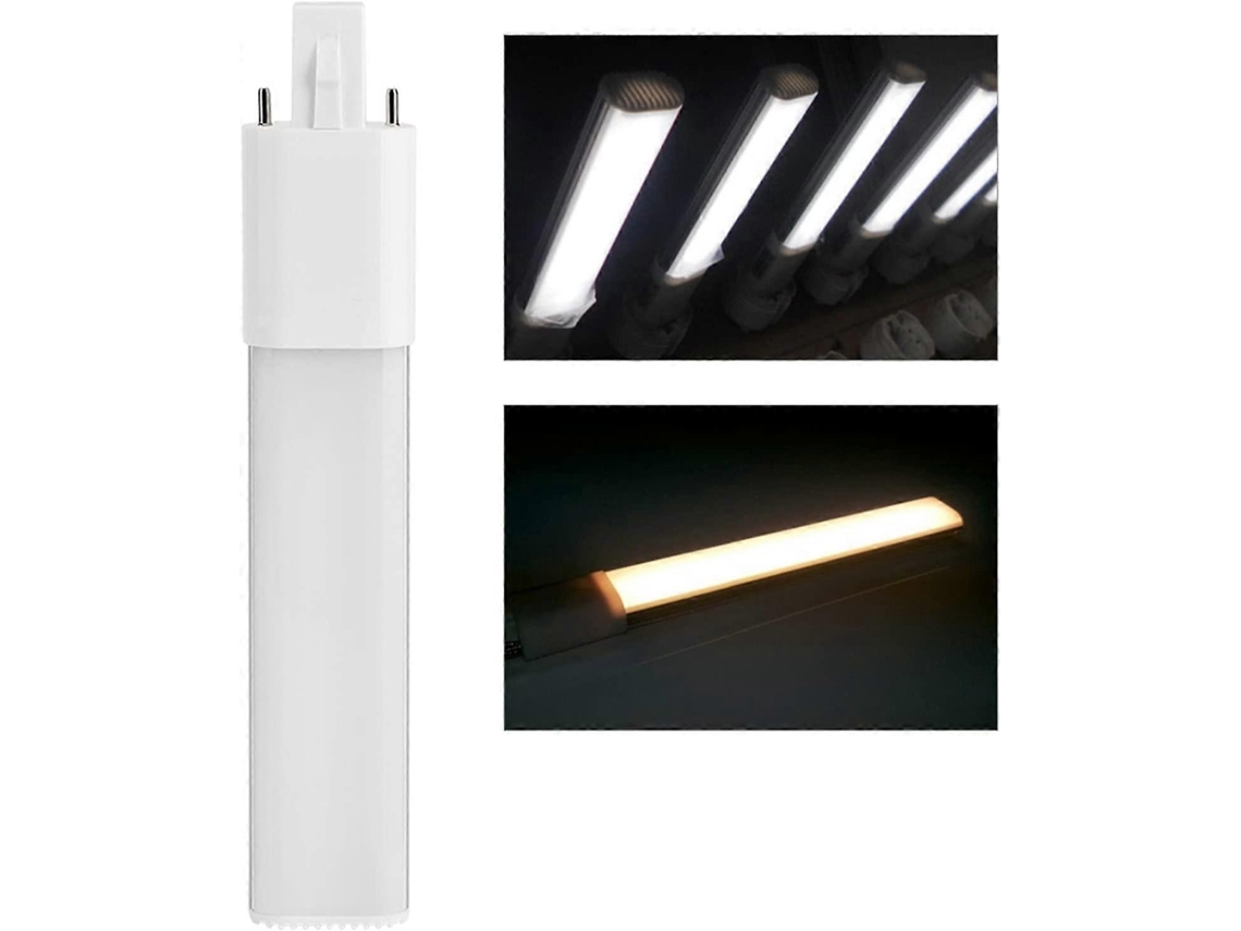 Lámpara fluorescente compacta Omni de 6 W, 2 pines, base horizontal G23, 6000 K, LED de alta eficiencia, ahorro de energía, fácil instalación (blanca).