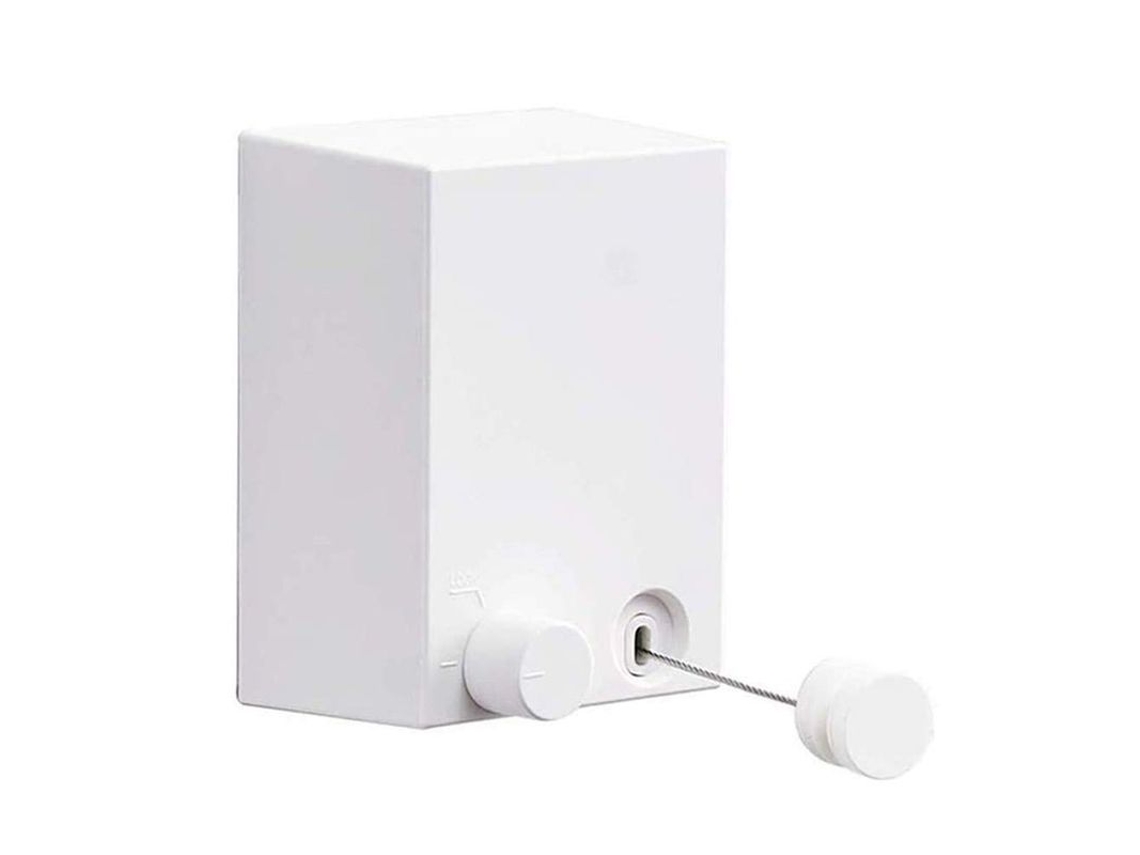 2026-línea De Tender La Ropa Retráctil Linjou, Montaje En Pared, Ajustable, 4.2m, 20kg, Blanco