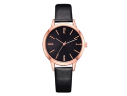 Reloj De Pulsera De Cuarzo Para Mujer Con Correa De Pu, Estilo Moderno Y Sencillo (negro)