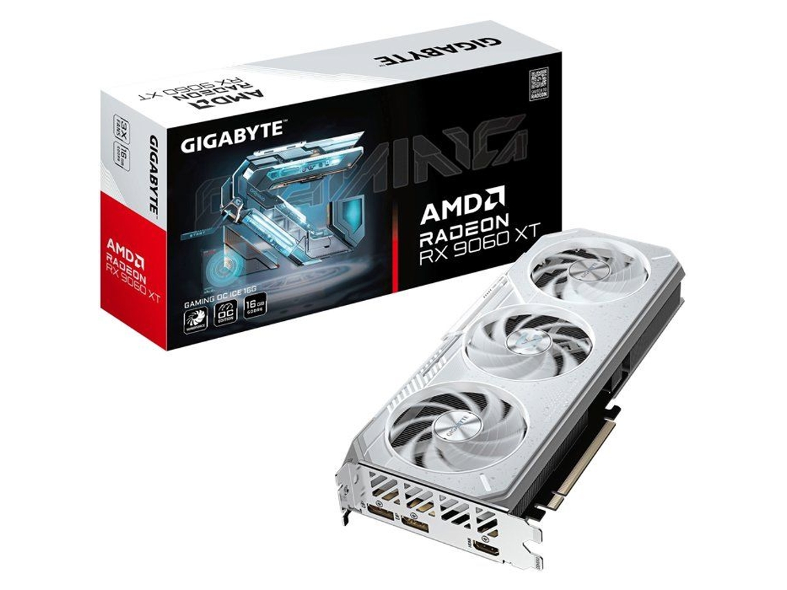Tarjeta gráfica Gaming Ice AMD Radeon RX 9060XT OC de 16 GB GIGABYTE
