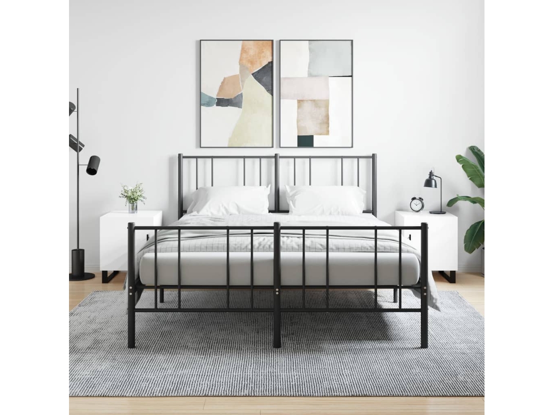 Mesitas de Noche 2Pzs 40X40X50Cm Deriv. Madera Blanco Brillante