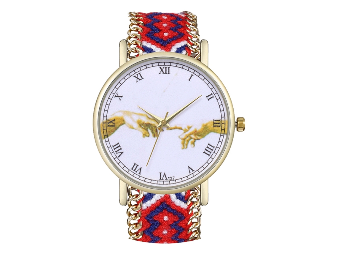 Reloj De Cuarzo Para Mujer Zhoulianfa Con Correa De Lana, Estilo Moderno Para Estudiantes T27-fg 4