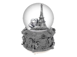 Rebe-globo De Nieve Torre Eiffel París Con Nieve Automática Luces Coloridas Y Caja De Música 100mm 15cm Alto