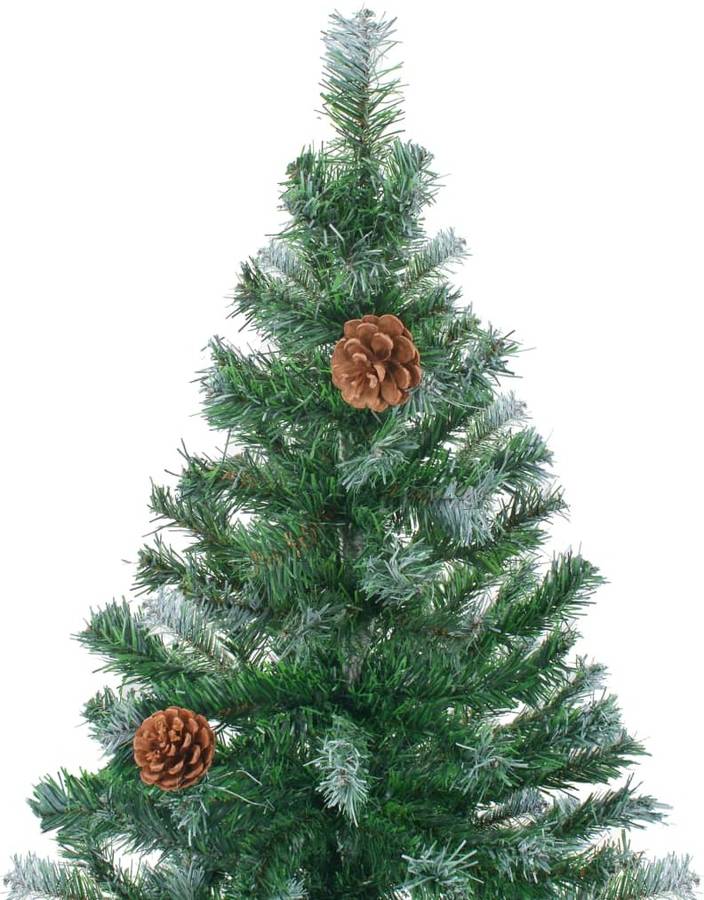 Árbol De Navidad glaseado con leds y piñas 150 cm vidaxl luces verde 7x15